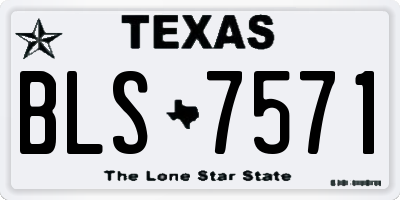 TX license plate BLS7571