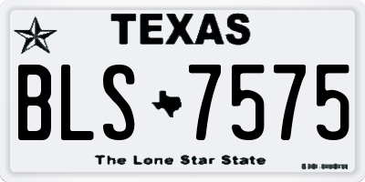 TX license plate BLS7575