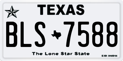 TX license plate BLS7588