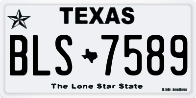 TX license plate BLS7589
