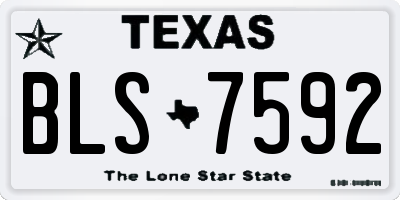 TX license plate BLS7592