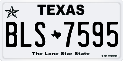 TX license plate BLS7595