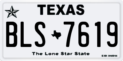 TX license plate BLS7619
