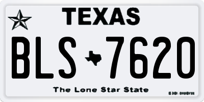 TX license plate BLS7620