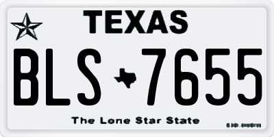 TX license plate BLS7655
