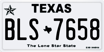 TX license plate BLS7658