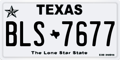 TX license plate BLS7677