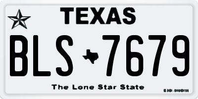 TX license plate BLS7679