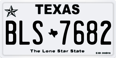 TX license plate BLS7682