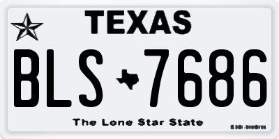 TX license plate BLS7686