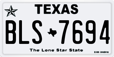 TX license plate BLS7694