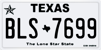 TX license plate BLS7699