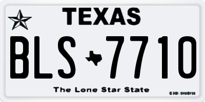 TX license plate BLS7710