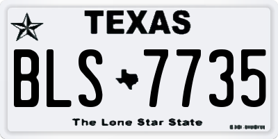 TX license plate BLS7735