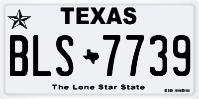 TX license plate BLS7739