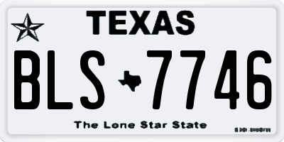 TX license plate BLS7746