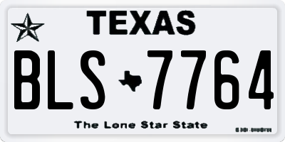 TX license plate BLS7764