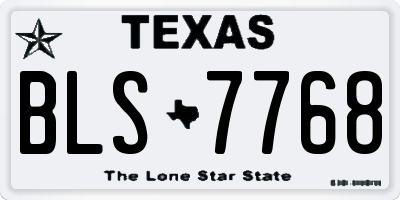 TX license plate BLS7768