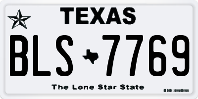 TX license plate BLS7769