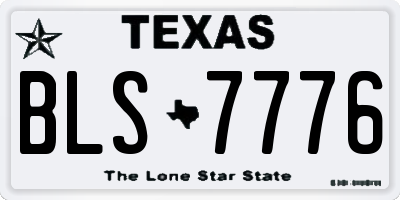 TX license plate BLS7776