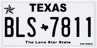 TX license plate BLS7811