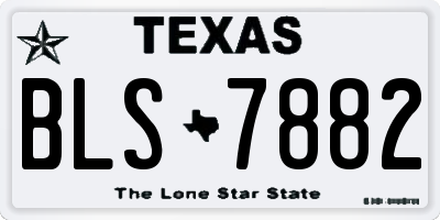 TX license plate BLS7882