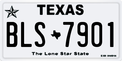 TX license plate BLS7901