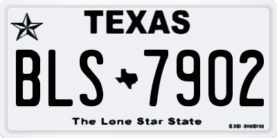 TX license plate BLS7902