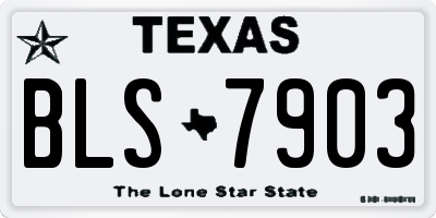TX license plate BLS7903