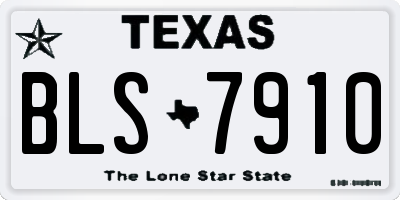TX license plate BLS7910