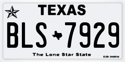 TX license plate BLS7929