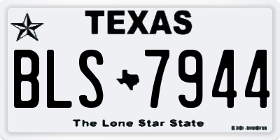 TX license plate BLS7944
