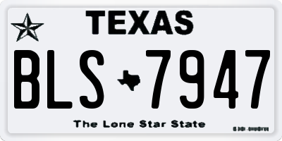 TX license plate BLS7947