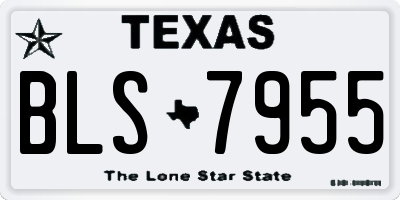 TX license plate BLS7955