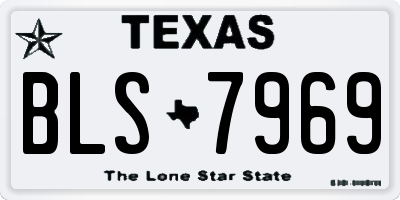 TX license plate BLS7969