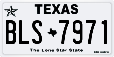 TX license plate BLS7971