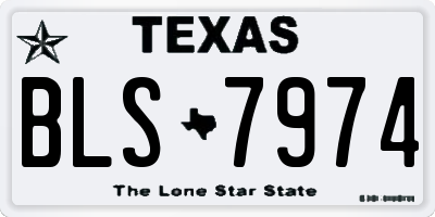 TX license plate BLS7974