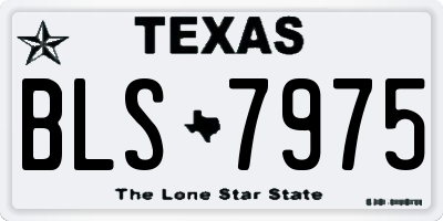 TX license plate BLS7975