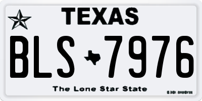 TX license plate BLS7976
