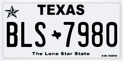TX license plate BLS7980