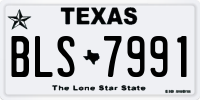 TX license plate BLS7991