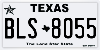 TX license plate BLS8055