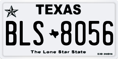 TX license plate BLS8056