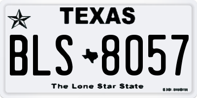 TX license plate BLS8057