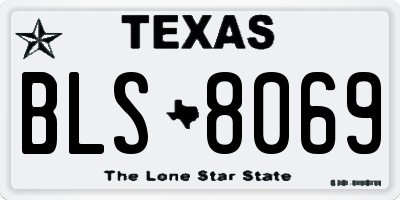 TX license plate BLS8069