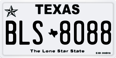 TX license plate BLS8088