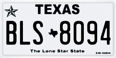 TX license plate BLS8094