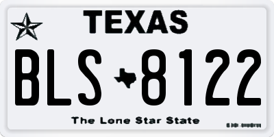 TX license plate BLS8122