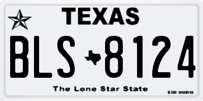 TX license plate BLS8124