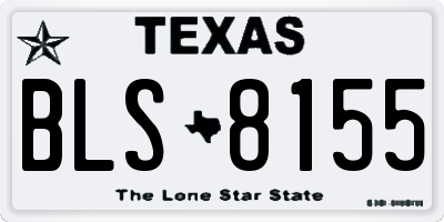 TX license plate BLS8155